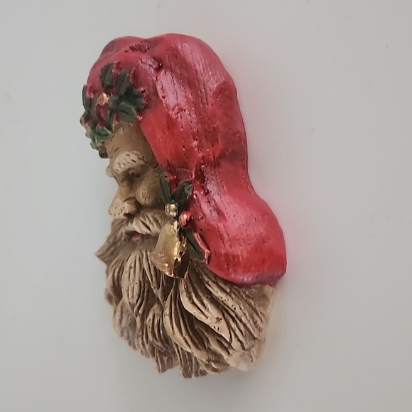 Vintage Victorian Christmas Santa Claus Face Head Tree Ornament - Picture 4 of 5